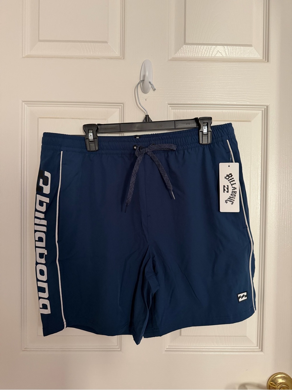 New Billabong Men’s Navy Logo Swim Trunks - Large